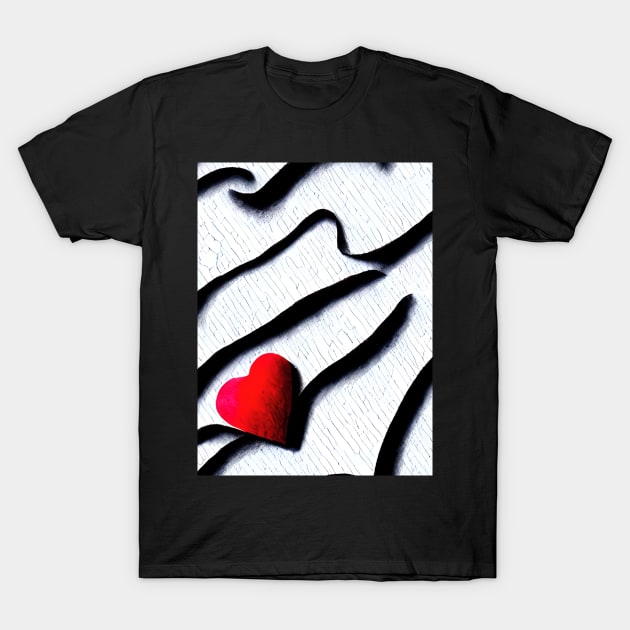 Hearts and Ribbons T-Shirt by AbstraktTheArt